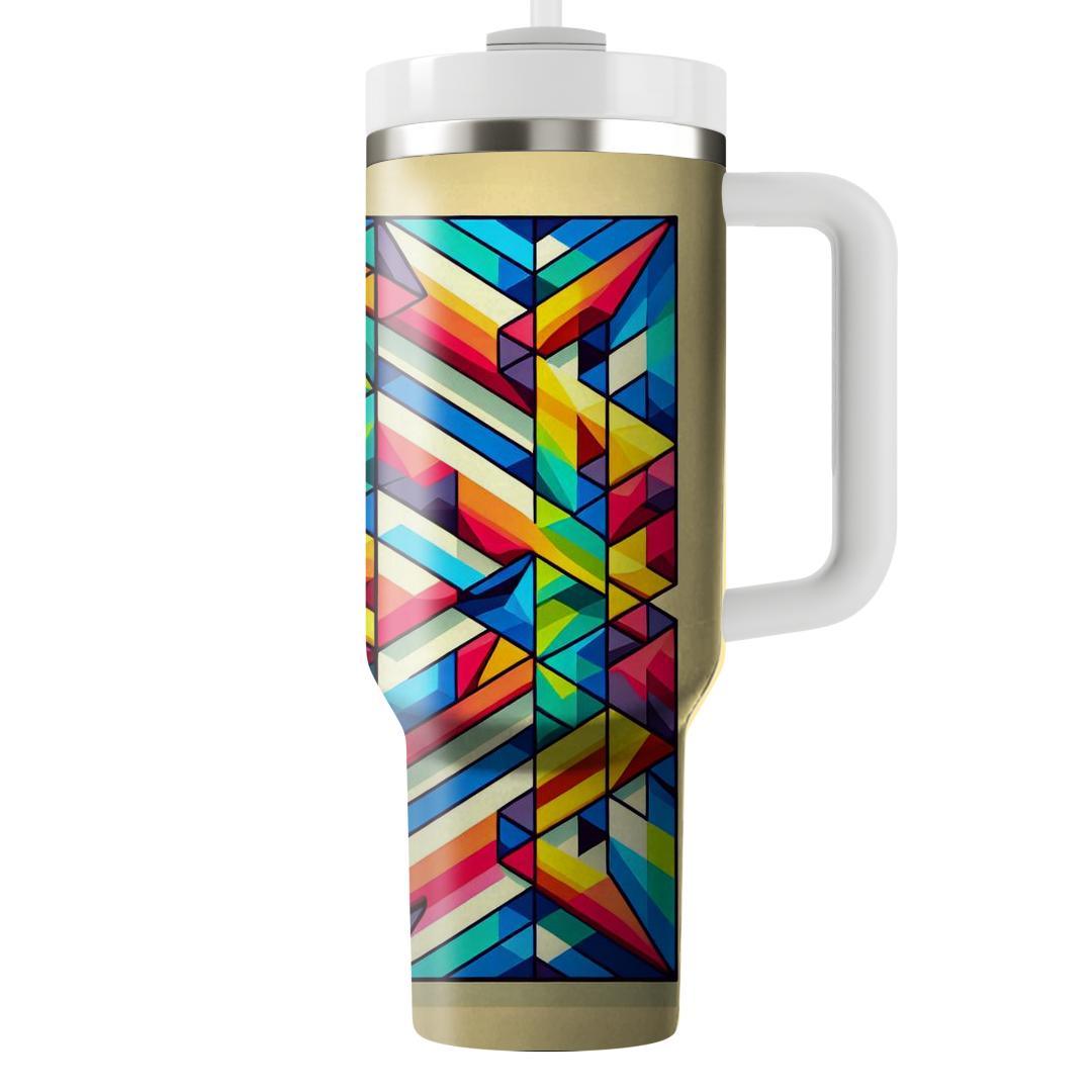Abstract Rainbow Triangles  Insulated Tumblers