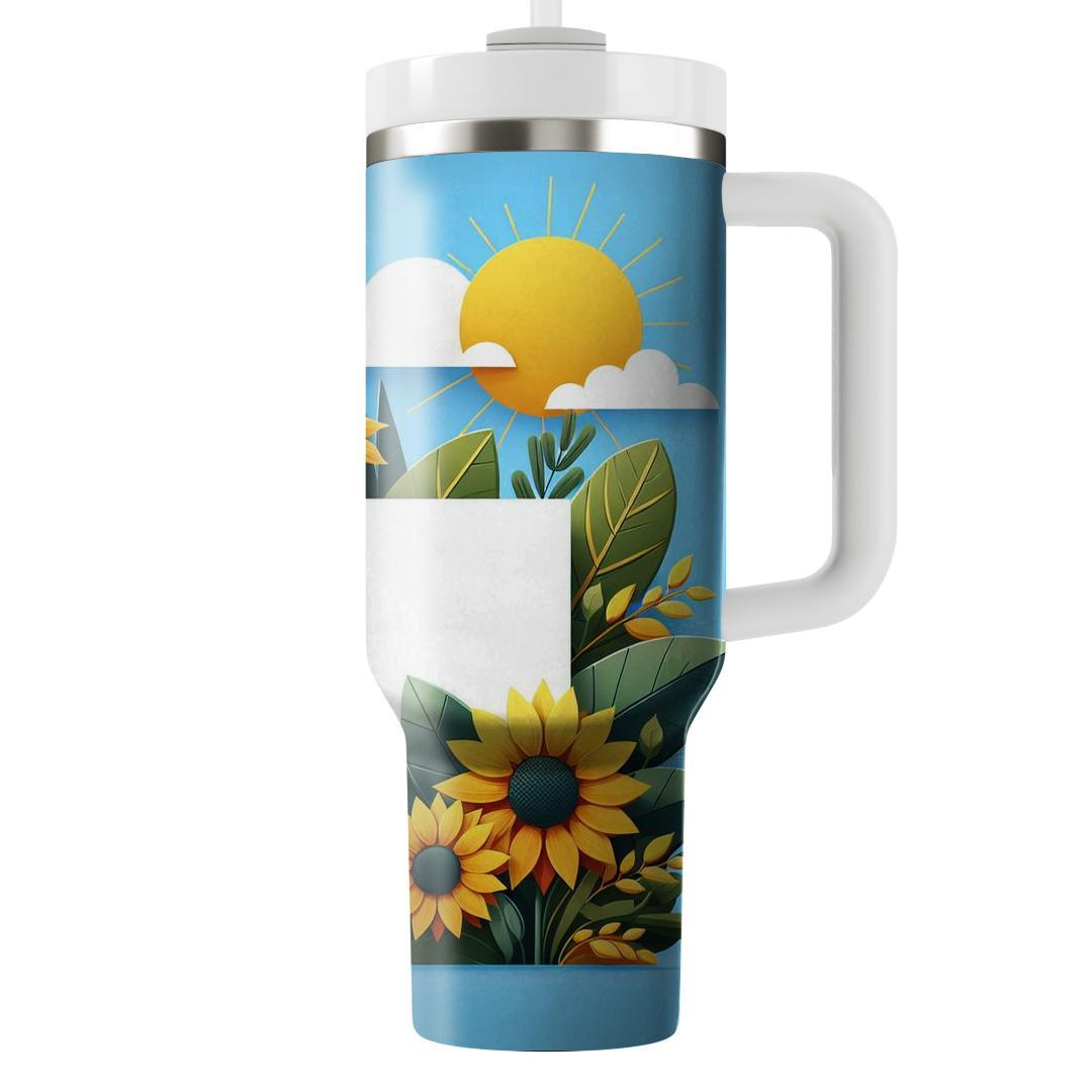 Blossoming Sunflowers  Unique Tumblers