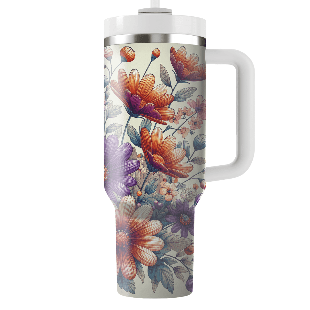 Charming Wildflowers Travel Tumblers