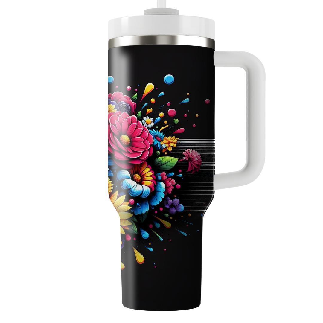 Bold Floral Splash  Insulated Tumblers