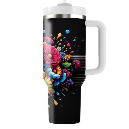 Bold Floral Splash  Insulated Tumblers