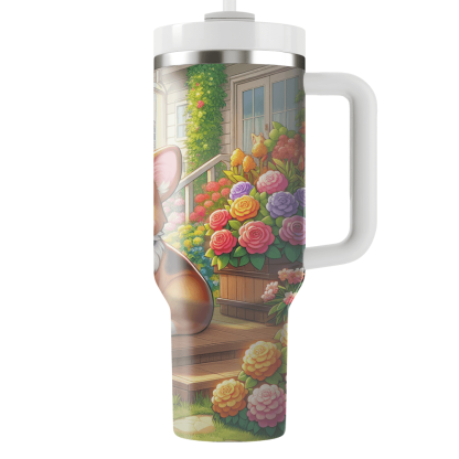 Charming Corgi In Flowers  Tumblers With Lids