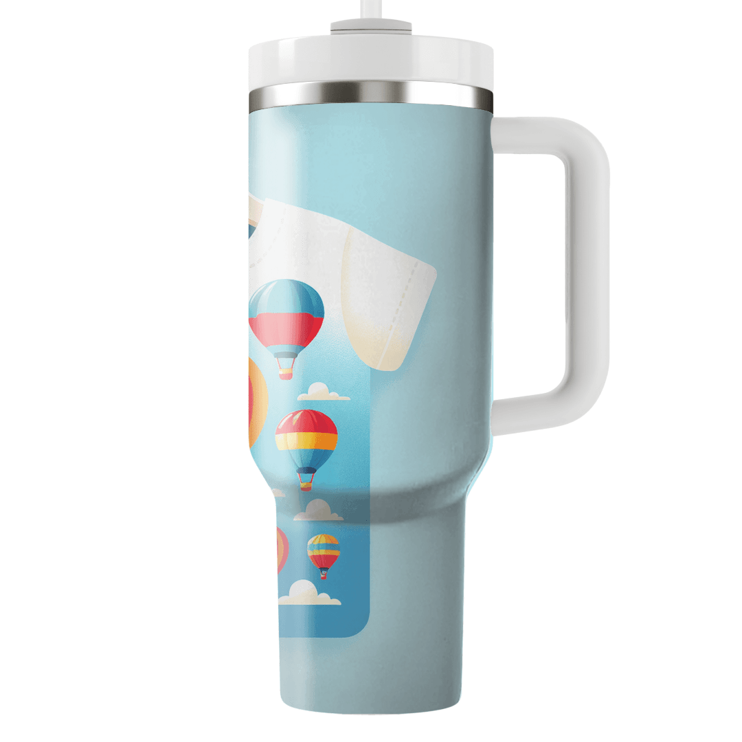 Whimsical Hot Air Balloons Travel Tumblers