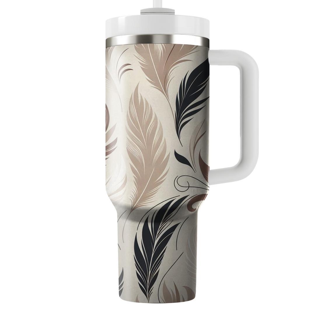Modern Feather Design  Decorative Tumblers