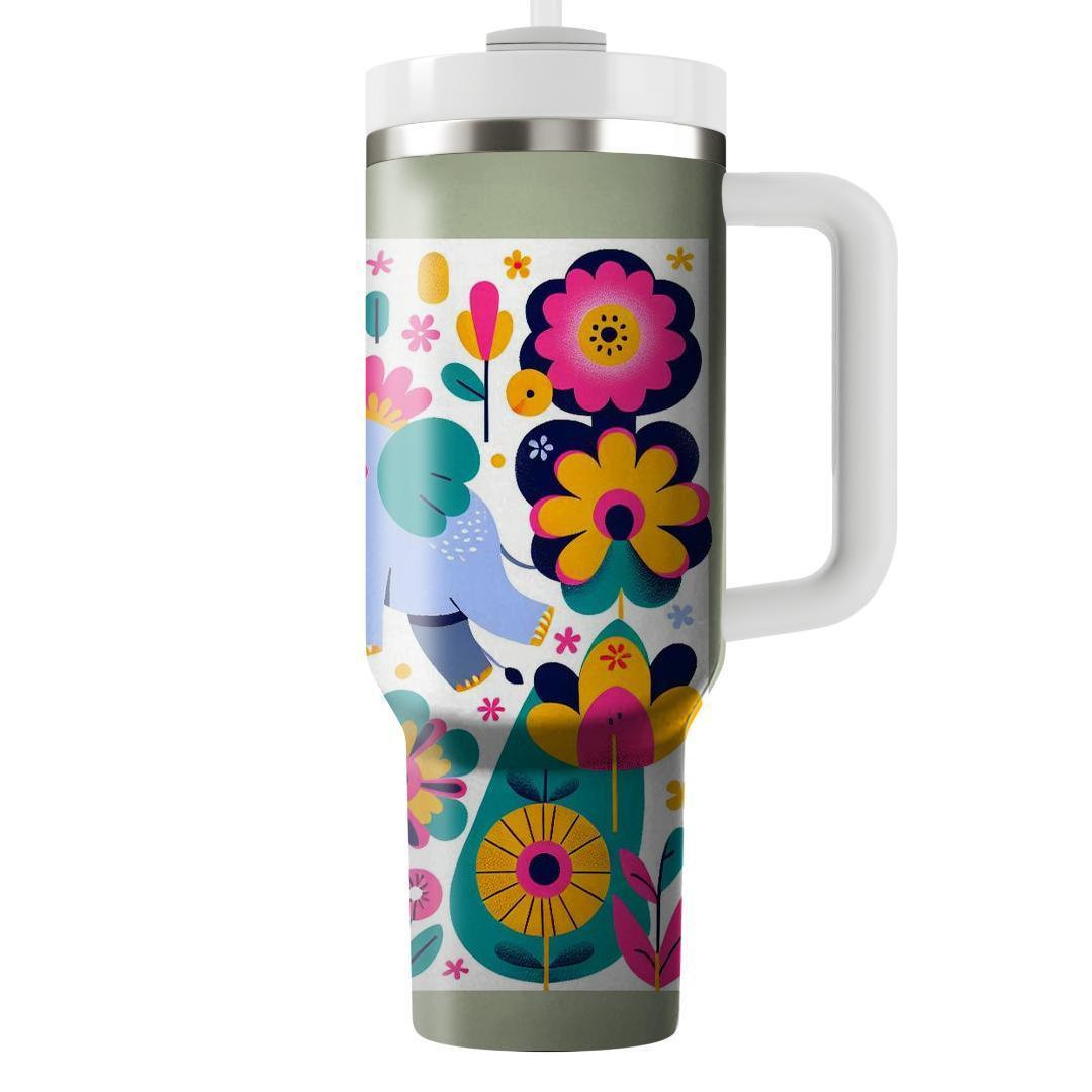 Whimsical Elephants  Travel Tumblers