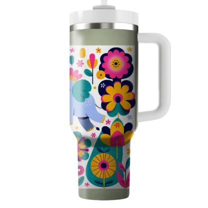 Whimsical Elephants  Travel Tumblers