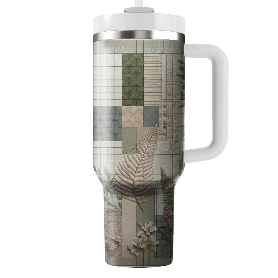 Chic Botanical Grid  Unique Tumblers