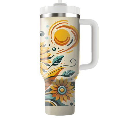 Funky Sunflowers  Custom Tumblers