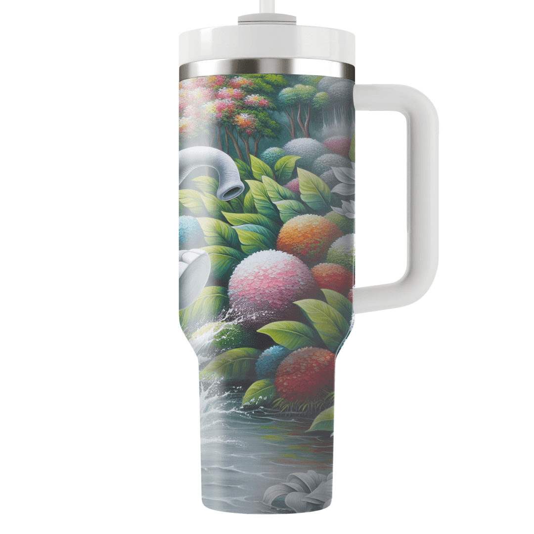 Joyful Elephant Splash  Tumblers With Lids