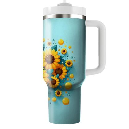Charming Sunflower Burst  Insulated Tumblers