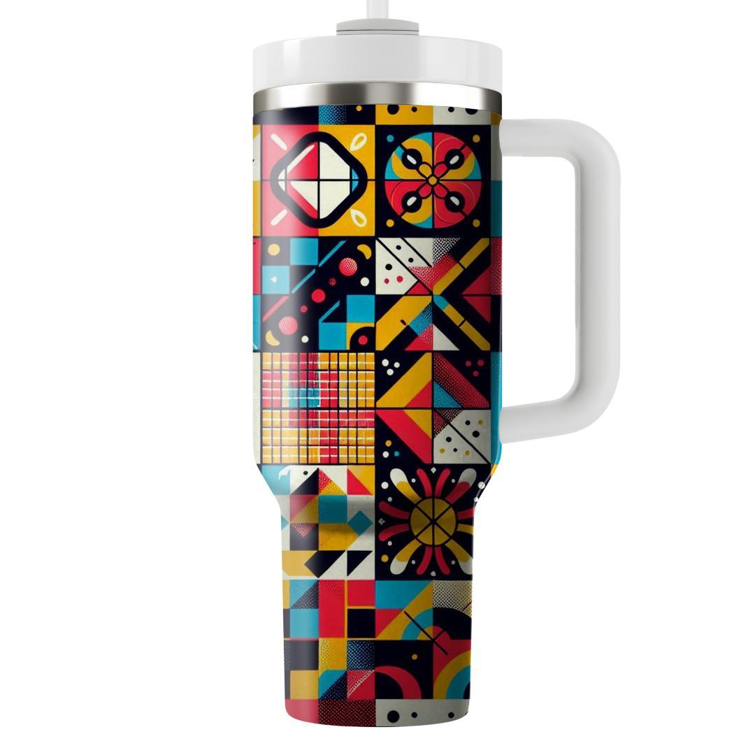Playful Patchwork  Personalized Tumblers
