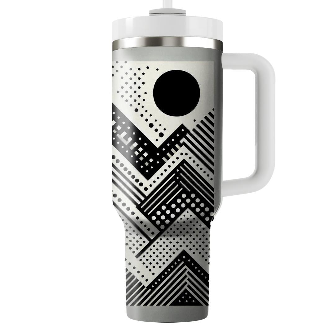 Elegant Dotted Chevron  Travel Tumblers