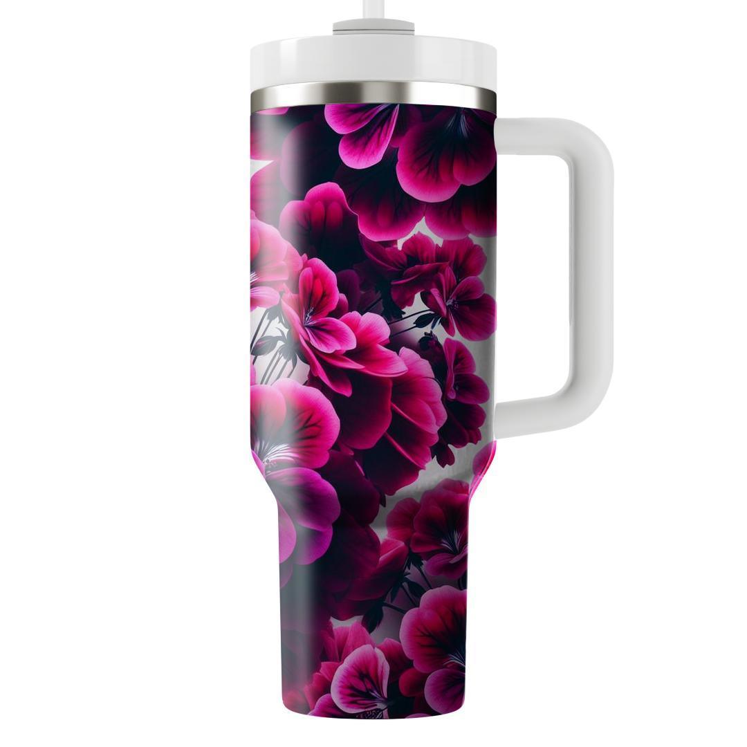 Fuchsia Geranium Delight  Tumbler Cups