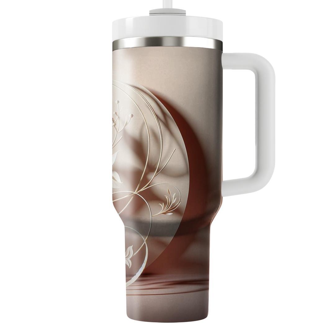 Charming Floral Silhouette  Unique Tumblers