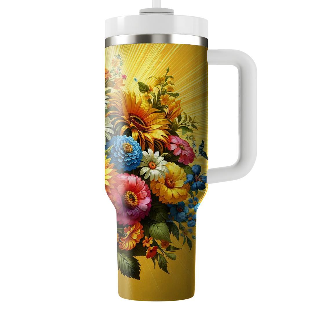 Sunshine Flower Burst  Tumblers For Gifts