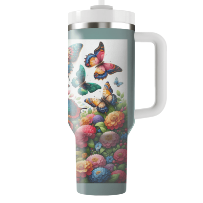 Colorful Butterfly Garden  Tumbler Cups
