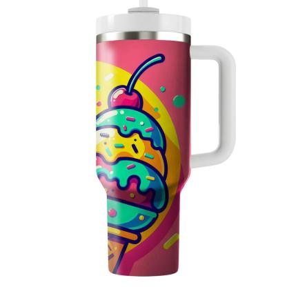 Funky Ice Cream Cone  Personalized Tumblers