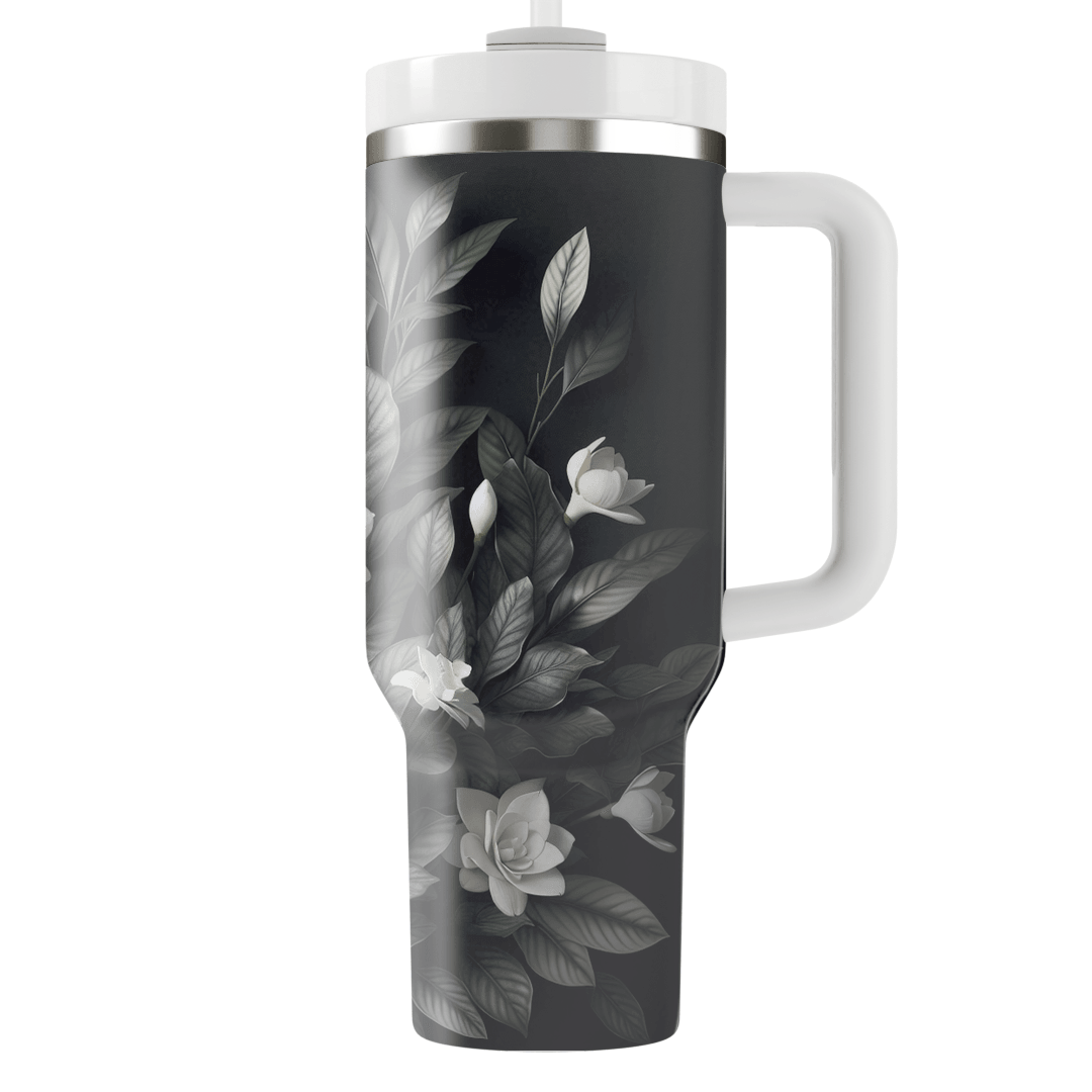 Chic Gardenia Elegance  Tumblers With Lids