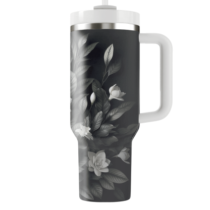 Chic Gardenia Elegance  Tumblers With Lids