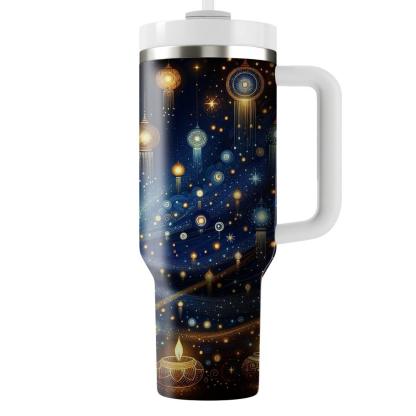 Cosmic Lanterns - Diwali Through The Stars  Tumblers With Lids