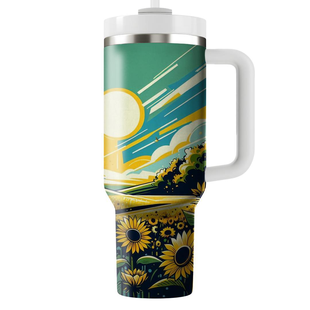 Sunflower Summer Bliss  Travel Tumblers