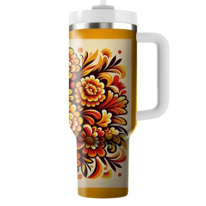 Amber Marigold Festival  Tumbler Cups