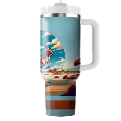 Curious Kangaroo Adventure  Tumblers With Lids