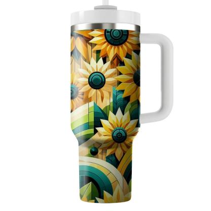 Dynamic Sunflower Design  Tumblers For Gifts