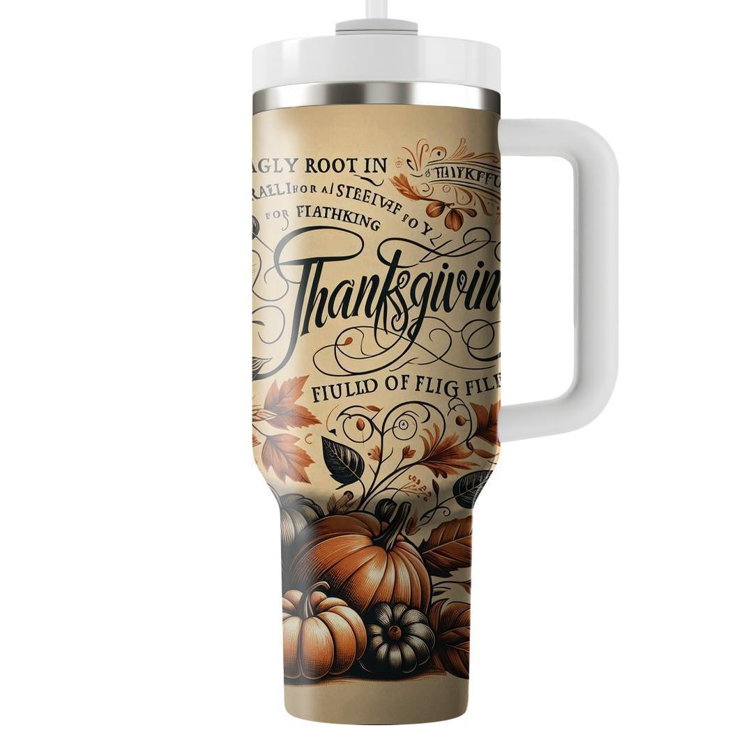 Rhythms Of The Harvest - Thanksgiving  Tumblers With Lids