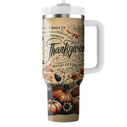 Rhythms Of The Harvest - Thanksgiving  Tumblers With Lids