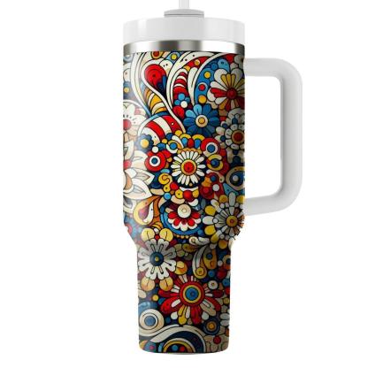 Colorful Garden Mosaic  Insulated Tumblers