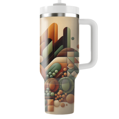 Geometric Harvest - An Abstract Thanksgiving  Personalized Tumblers