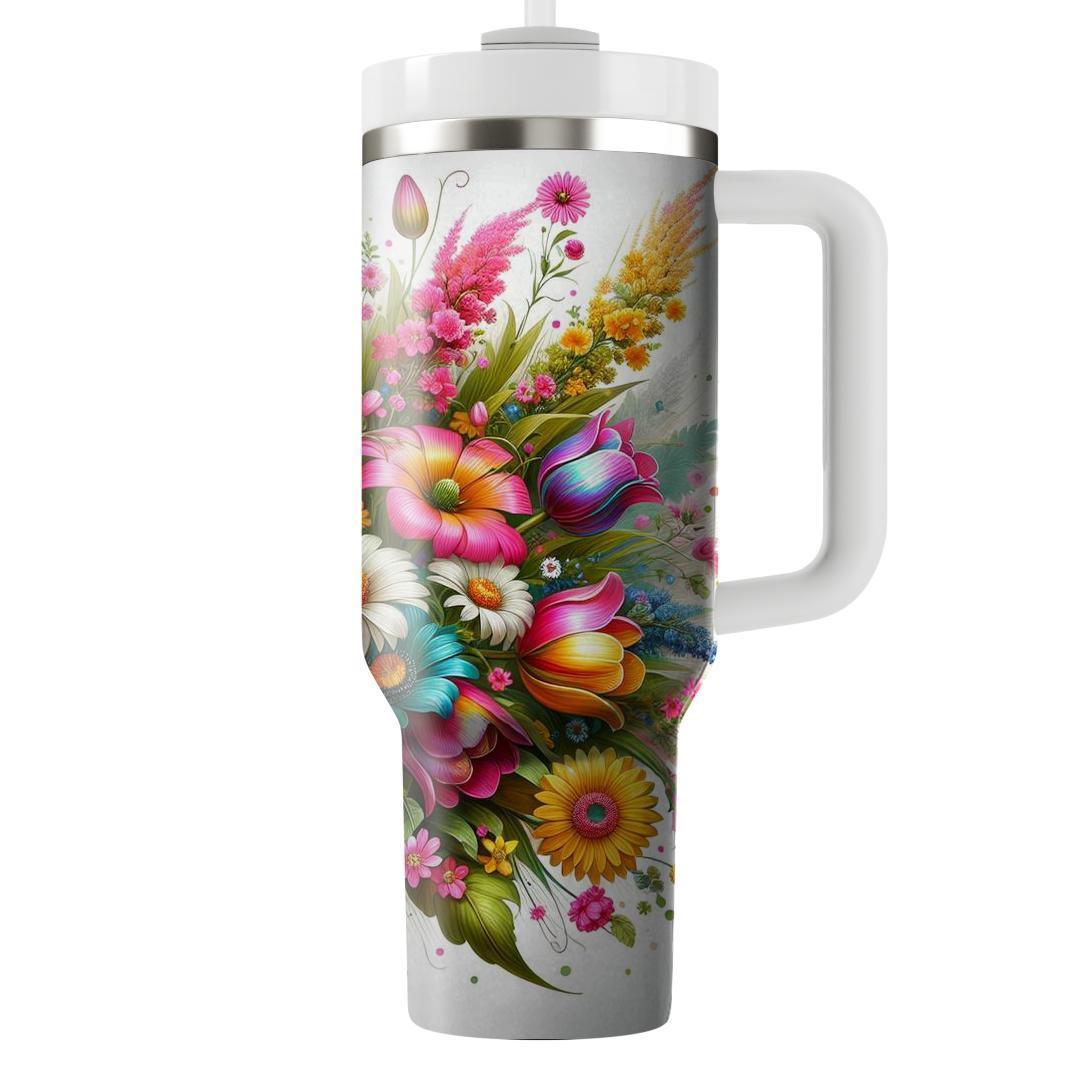 Spring Celebration Bouquet  Tumbler Cups