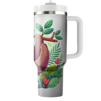 Whimsical Sloth  Tumblers With Lids
