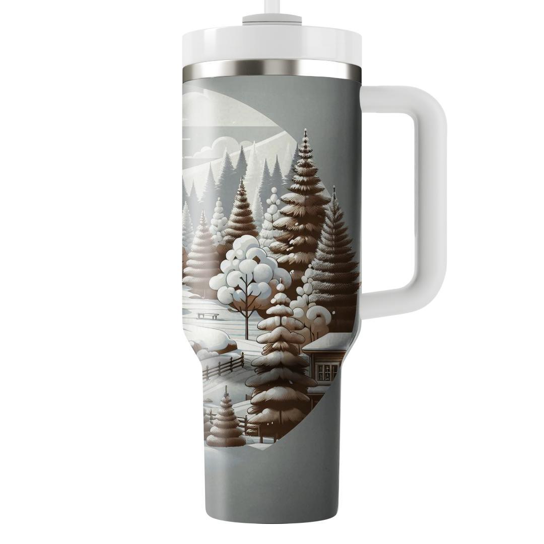 Winter Snowbound Retreat  Tumbler Cups