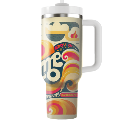 Groovy Sunshine Waves  Travel Tumblers