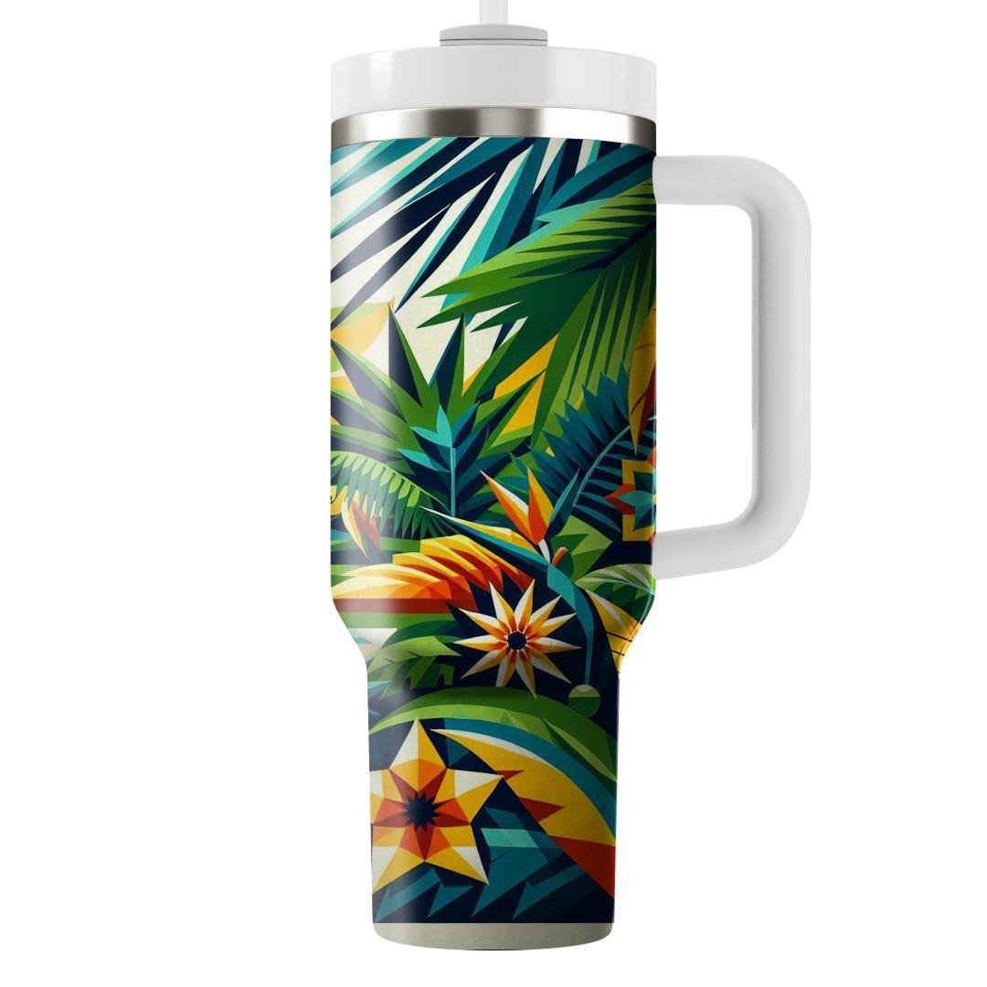Geometric Jungle  Unique Tumblers