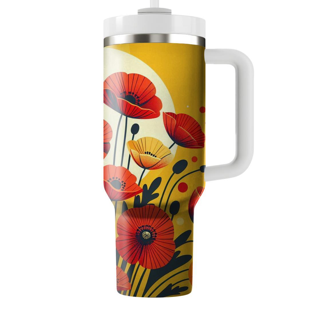 Playful Poppy Fields  Insulated Tumblers