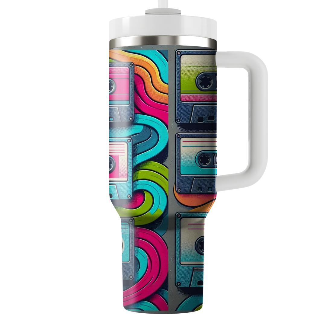 Retro Tape Wave  Personalized Tumblers