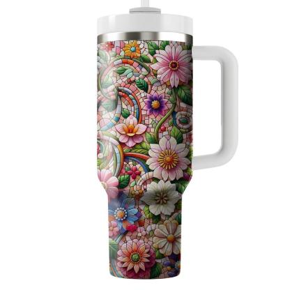 Chic Mosaic Garden  Travel Tumblers