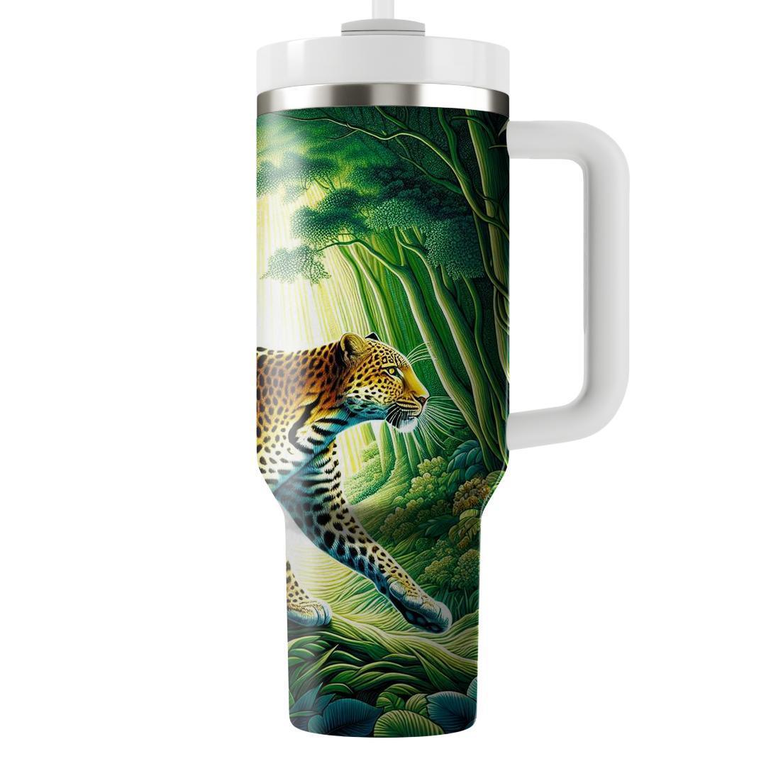 Ferocious Leopard Jungle  Tumblers With Lids