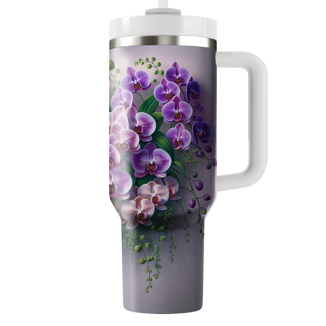 Majestic Orchid Bloom  Unique Tumblers