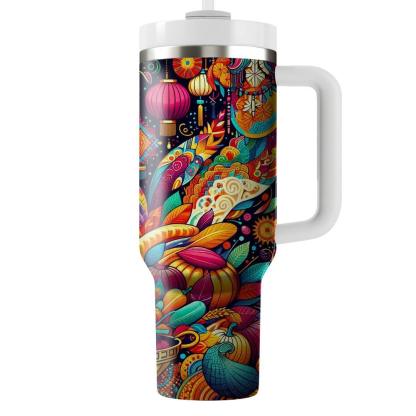 Kaleidoscope Of Cultures - Global Festival Mashup  Tumblers With Lids