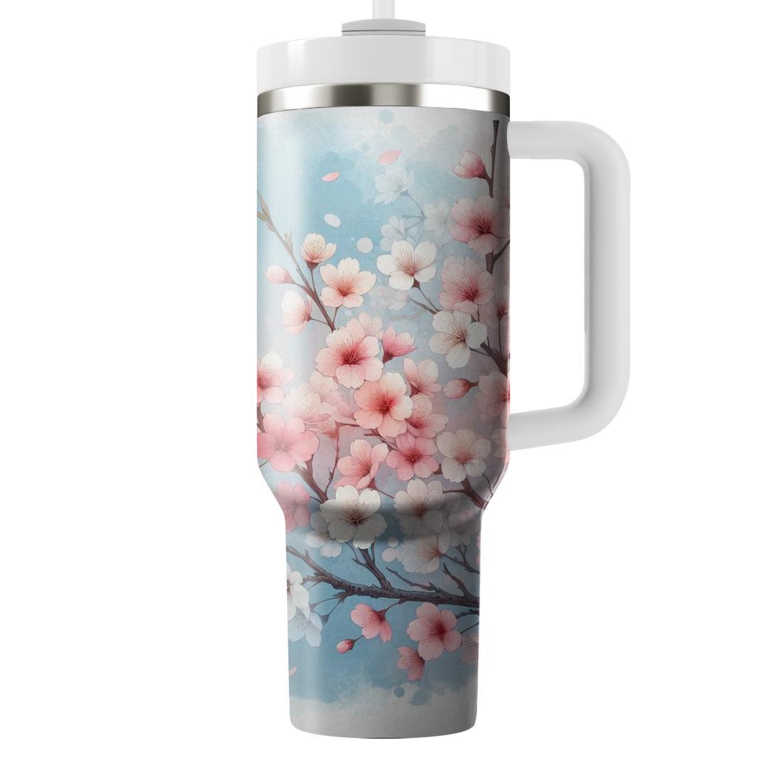 Spring Cherry Blossom Serenity  Decorative Tumblers