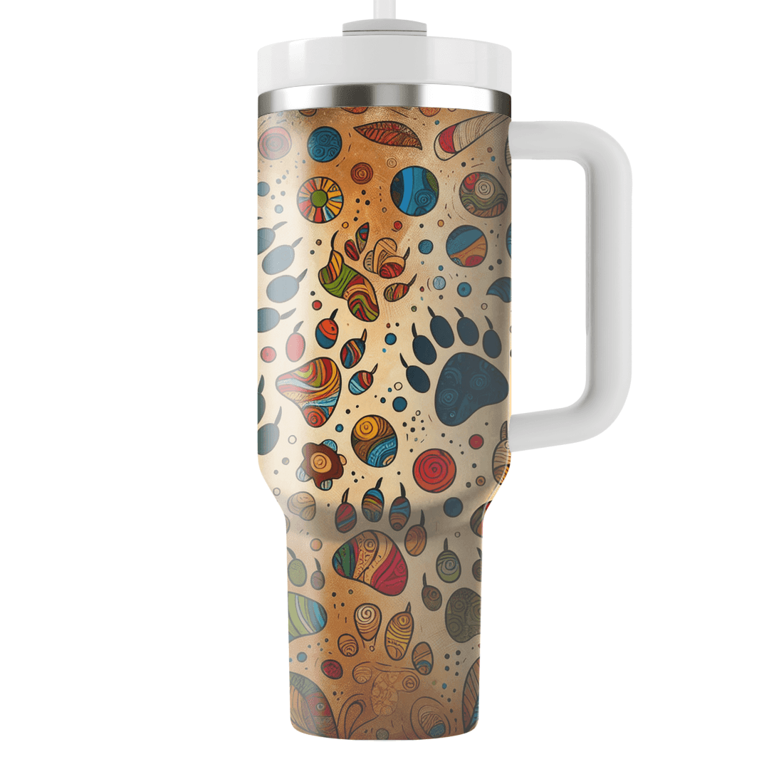 Funky Bear Paw Prints  Tumbler Cups