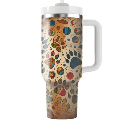 Funky Bear Paw Prints  Tumbler Cups