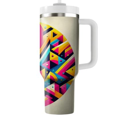 Funky Triangles  Personalized Tumblers