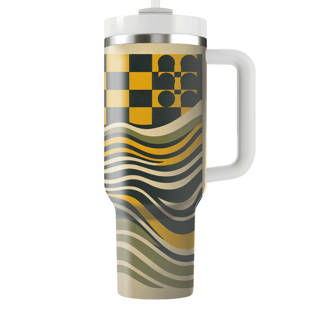 Groovy Checkerboard  Custom Tumblers