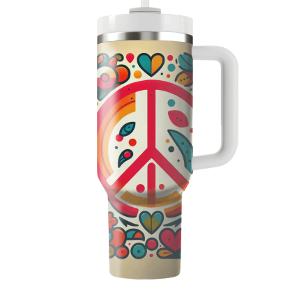 Funky Peace Signs  Custom Tumblers
