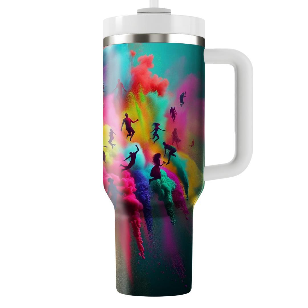 Canvas Of Colors - Holi Festival  Tumblers With Lids